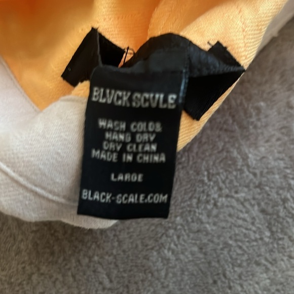 Blvck Scvle Orange Polo Linen Blend Shirt Size L - Picture 10 of 12